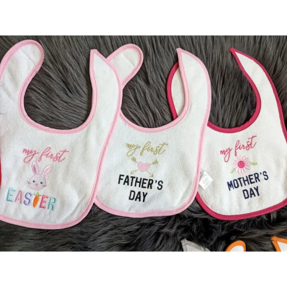 12 piece My First Holiday Bib Bundle